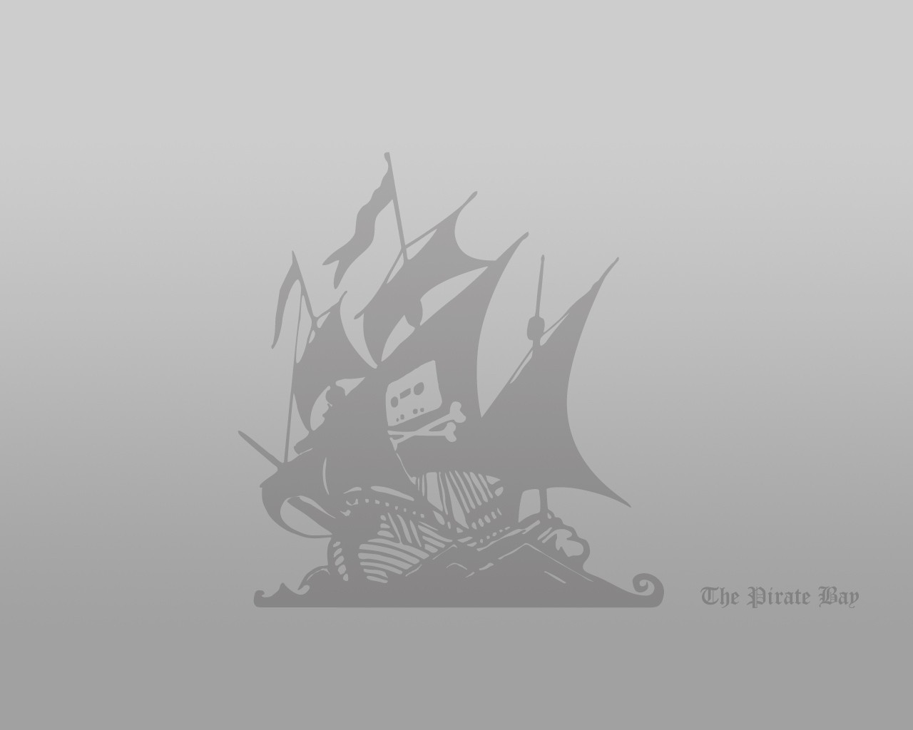 pirate bay piractwo logo szary minimalizm