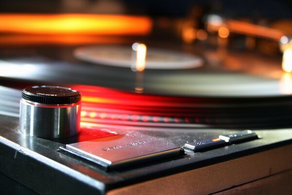 Spinner musical con disco de vinilo