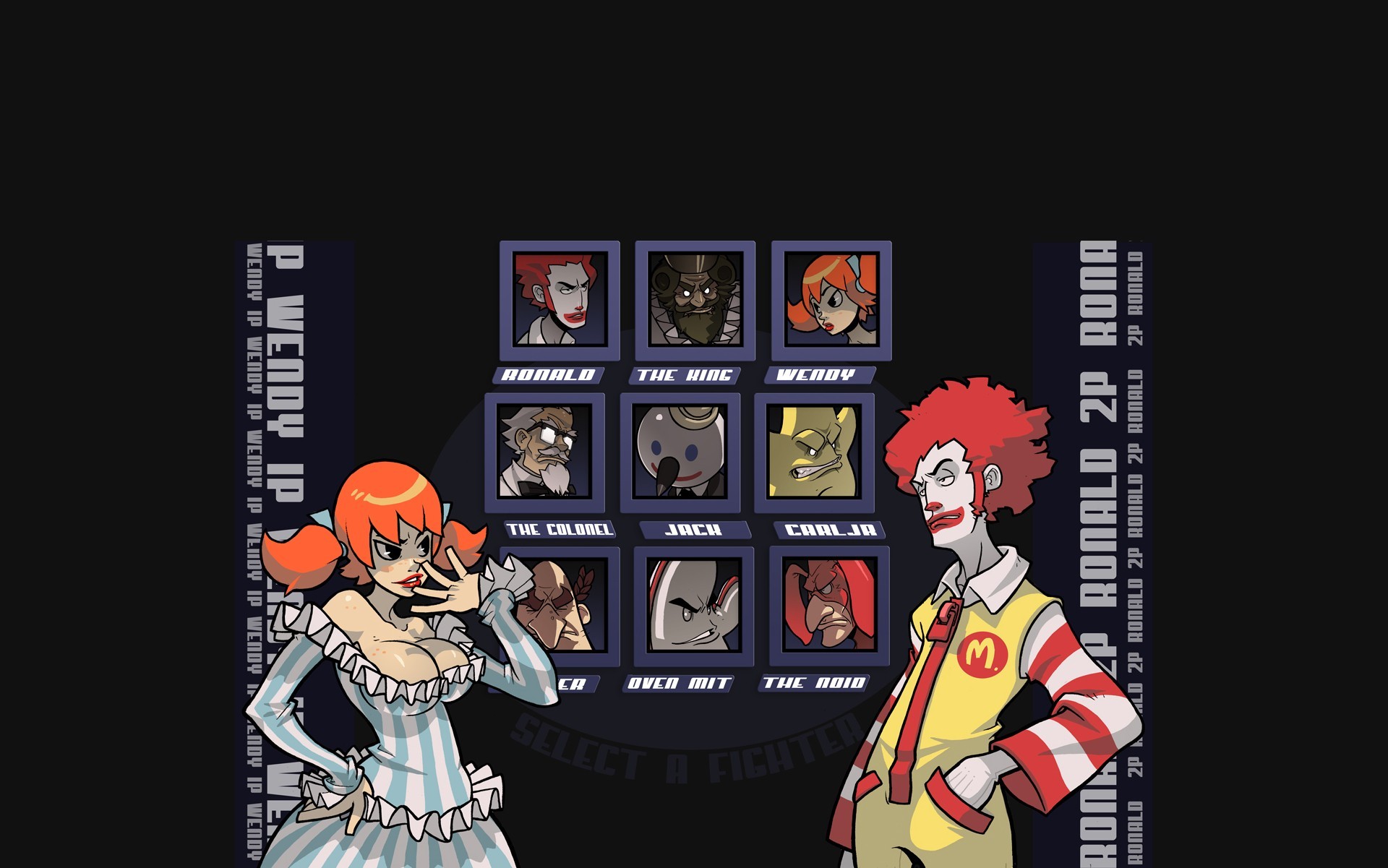 character selection clown girl