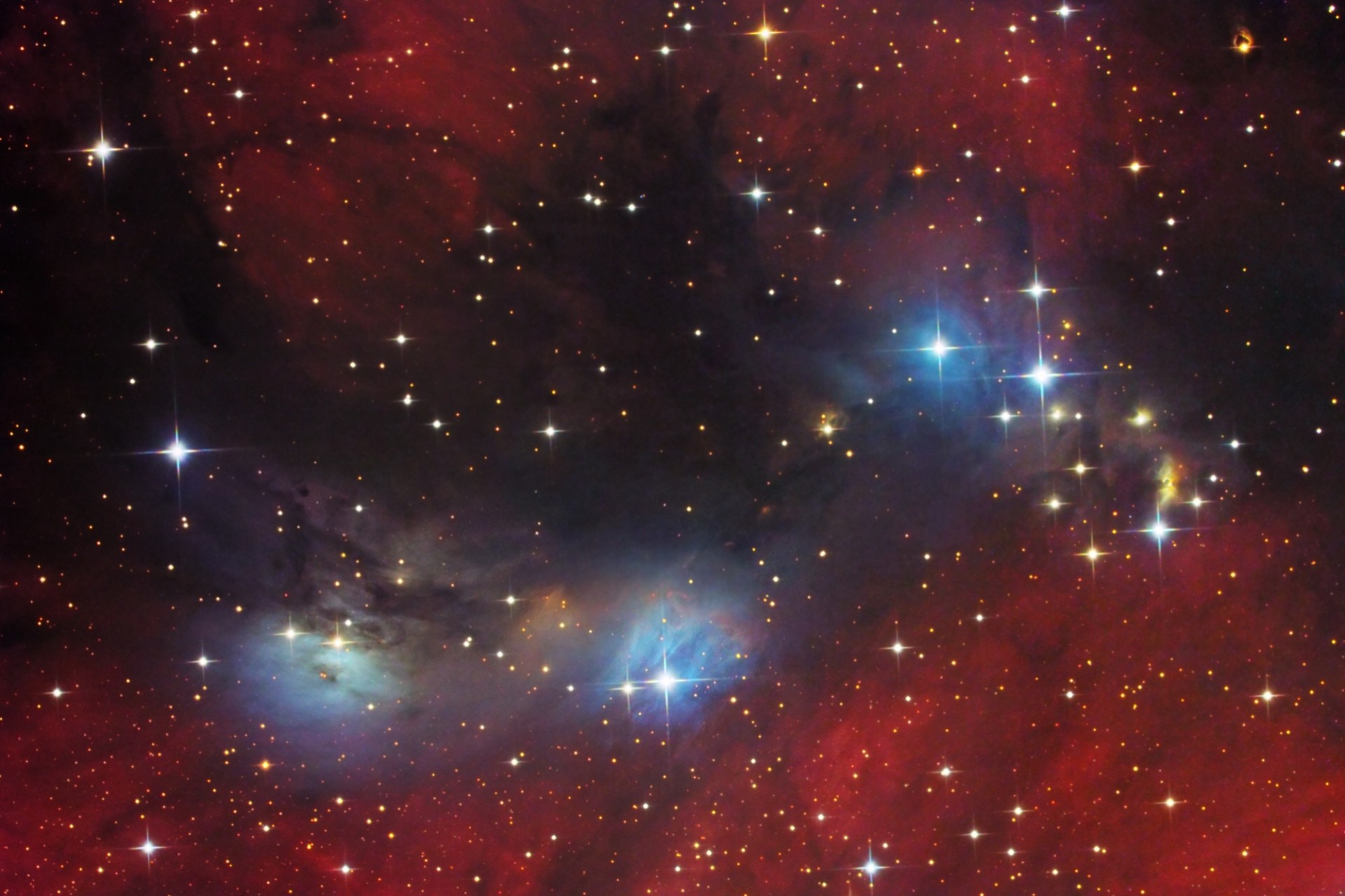 ngc 6914 лебедь vdb 132 туманность космос