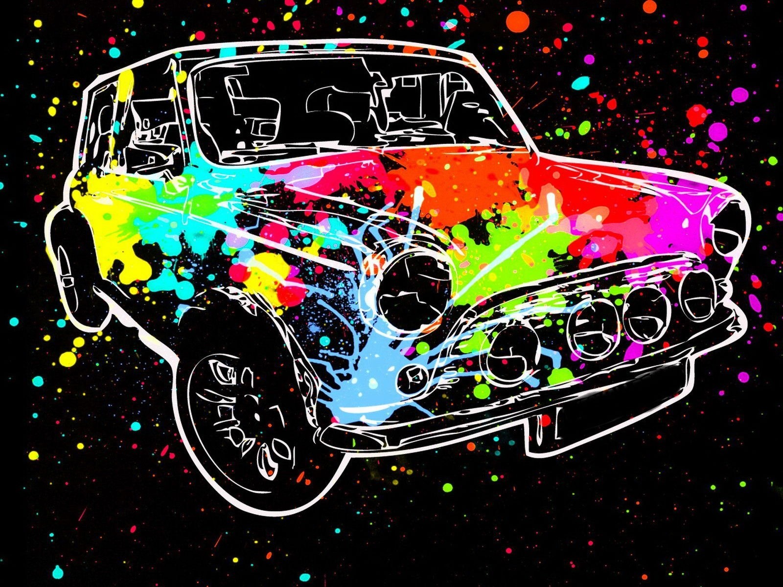 car machine paint flower