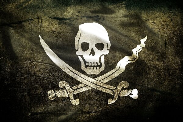 The pirate flag is a cheerful Roger