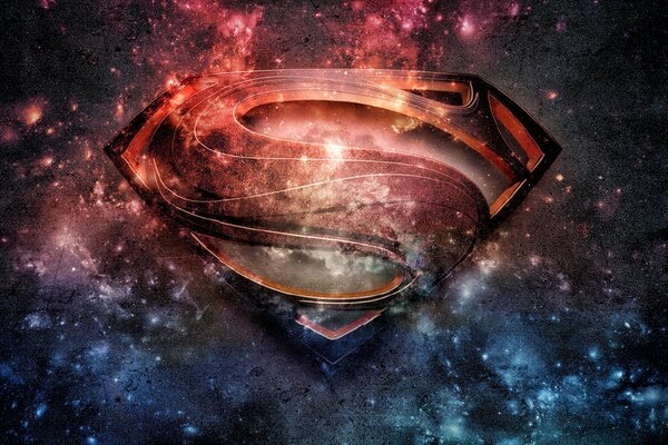 Kosmisches Bild des Superman-Symbols