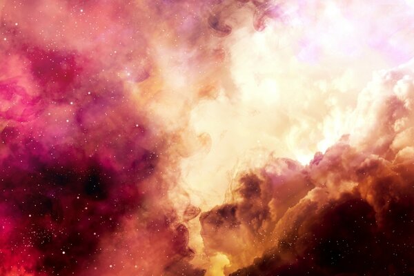 Endless nebula in bright colors