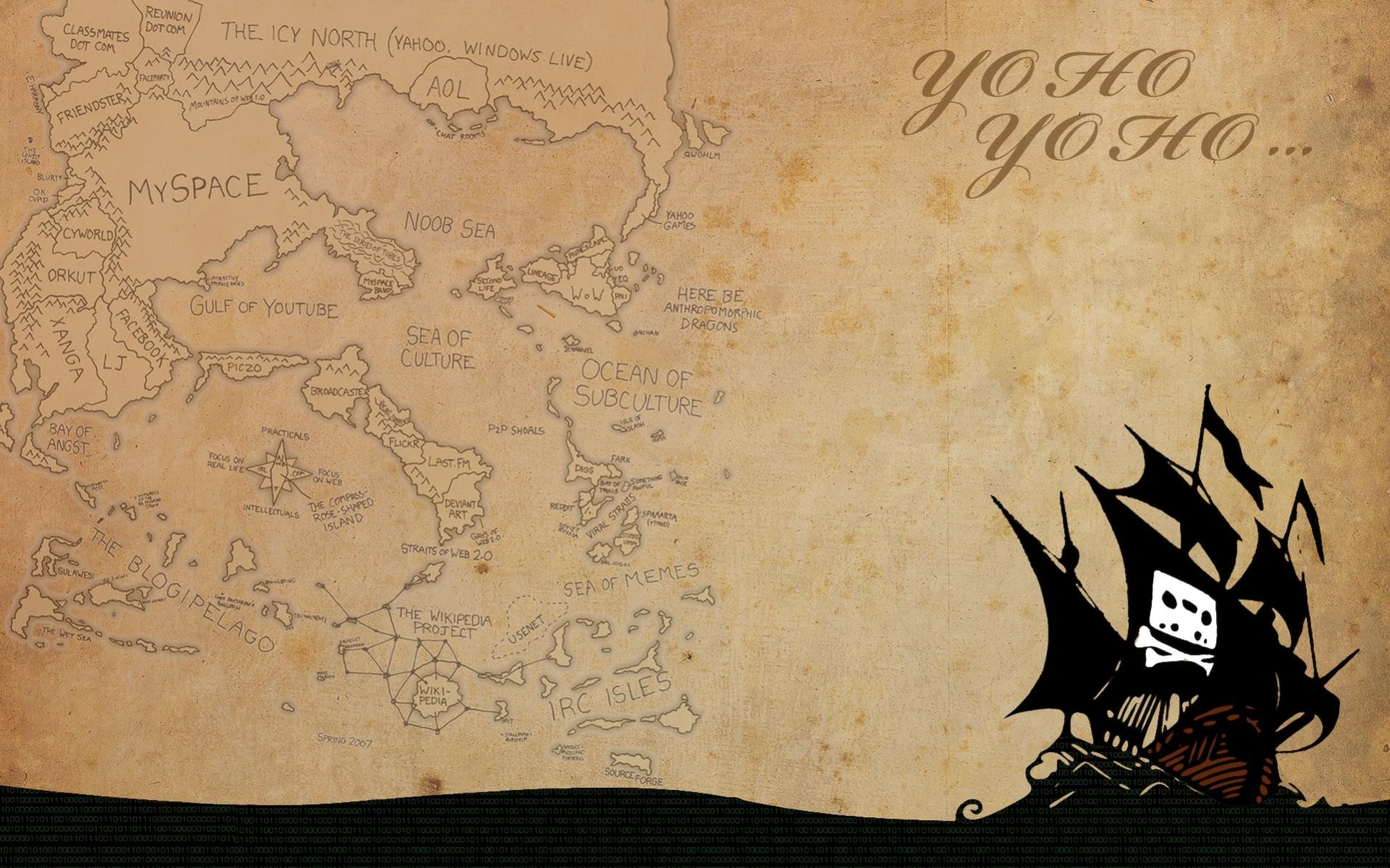 internet statek mapa pirate bay piractwo