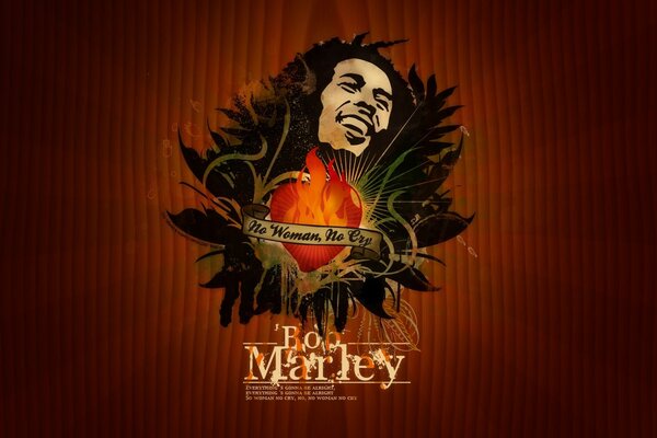 Bob Marley z sercem w tle