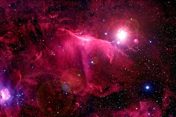 Widescreen space nebula wallpaper