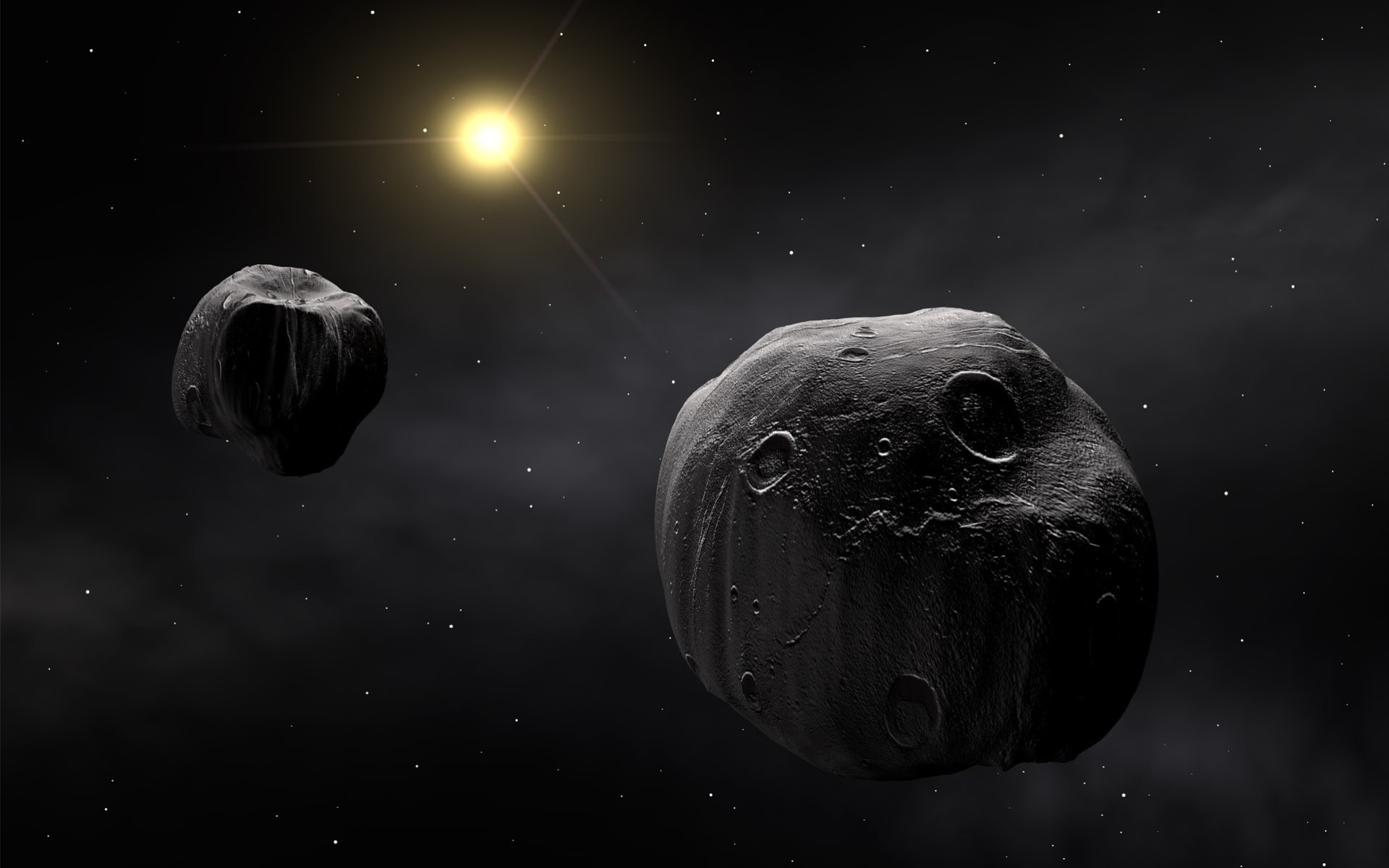 słońce kosmos asteroida