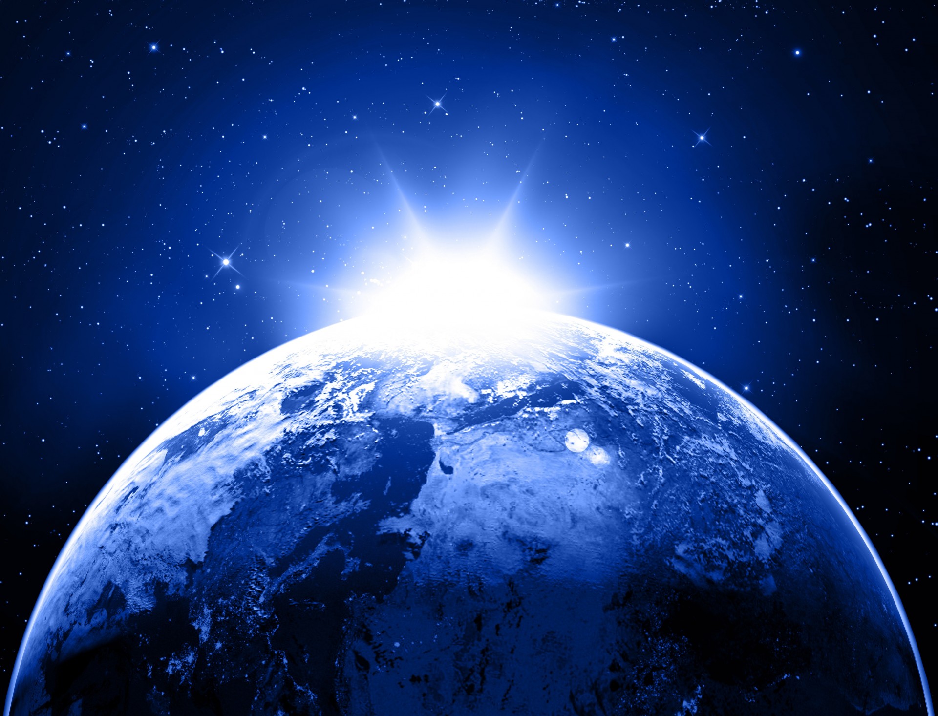 unrise light sci fi star blue planet