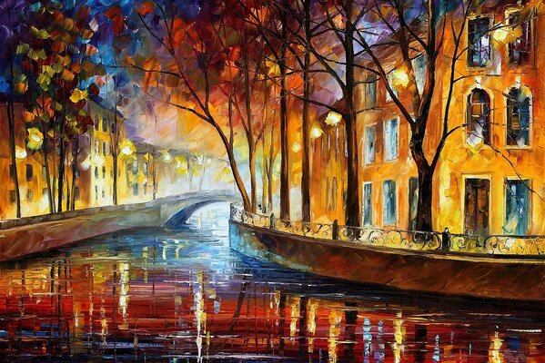 Pintura al óleo de Leonid afremov