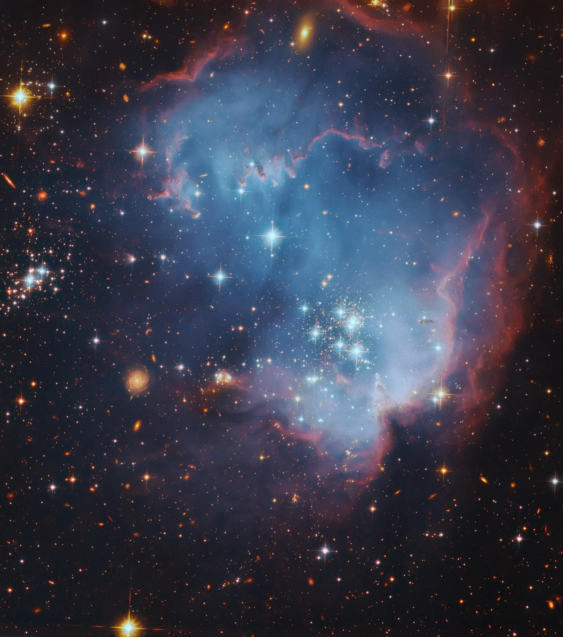 galassia formazione stellare nebulosa spazio