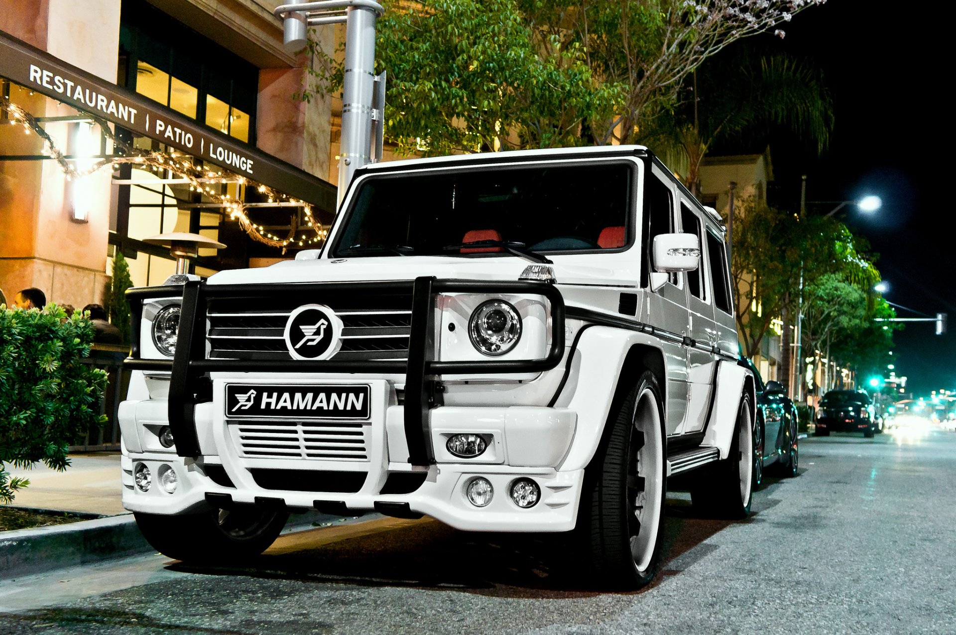 mercedes g55 hamann tuning white night street