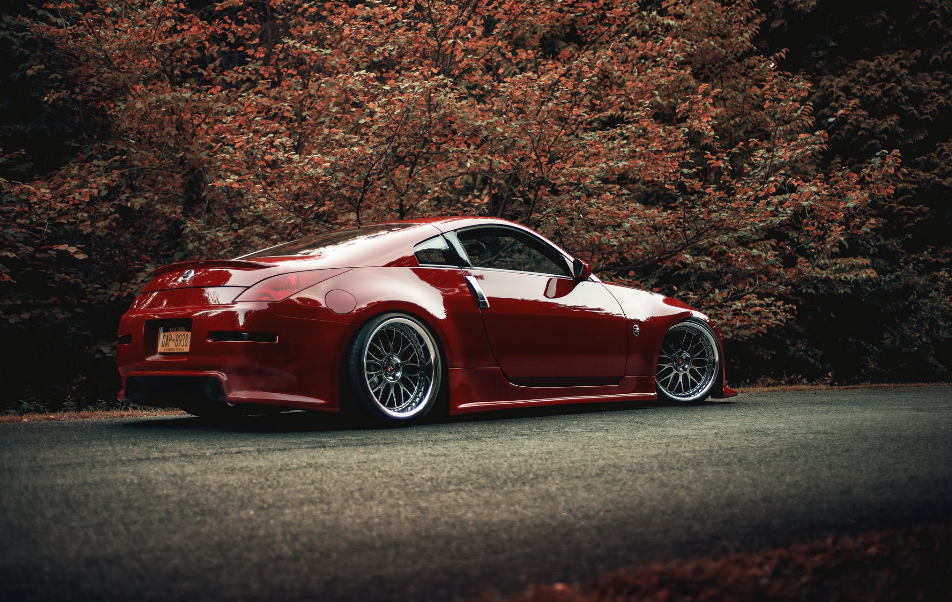 nissan 350z red position nissan red body kit road