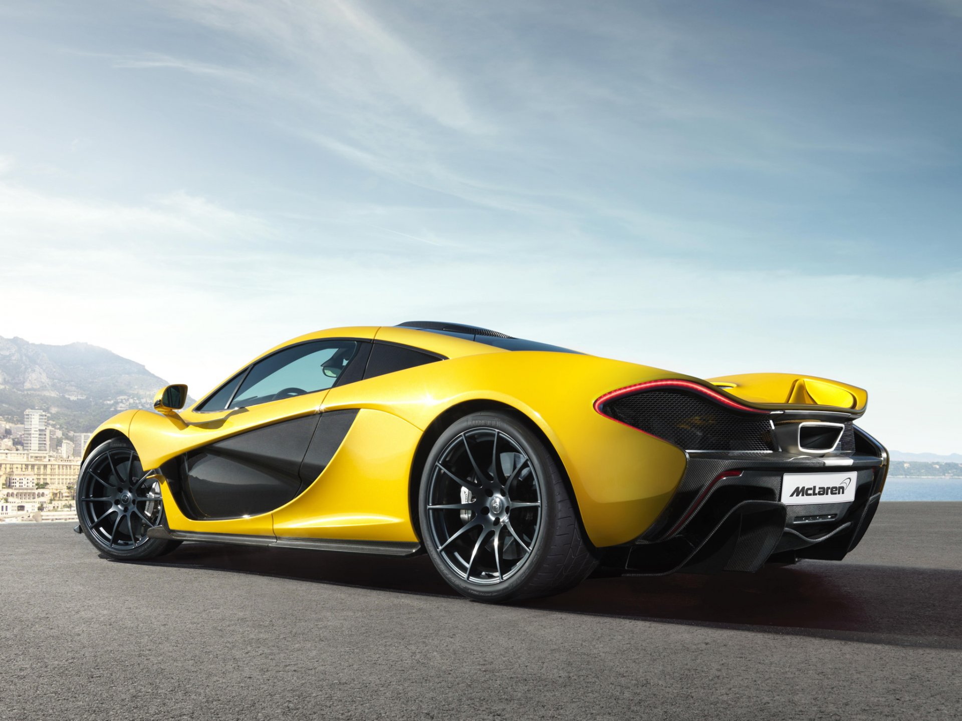 mclaren p1 supercar yellow mclaren