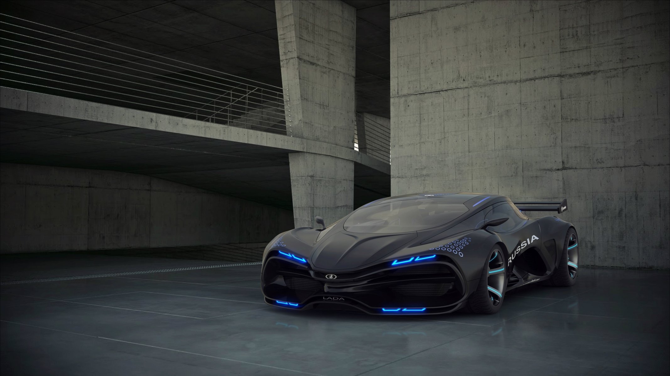 lada corbeau raven concept concept supercar phares