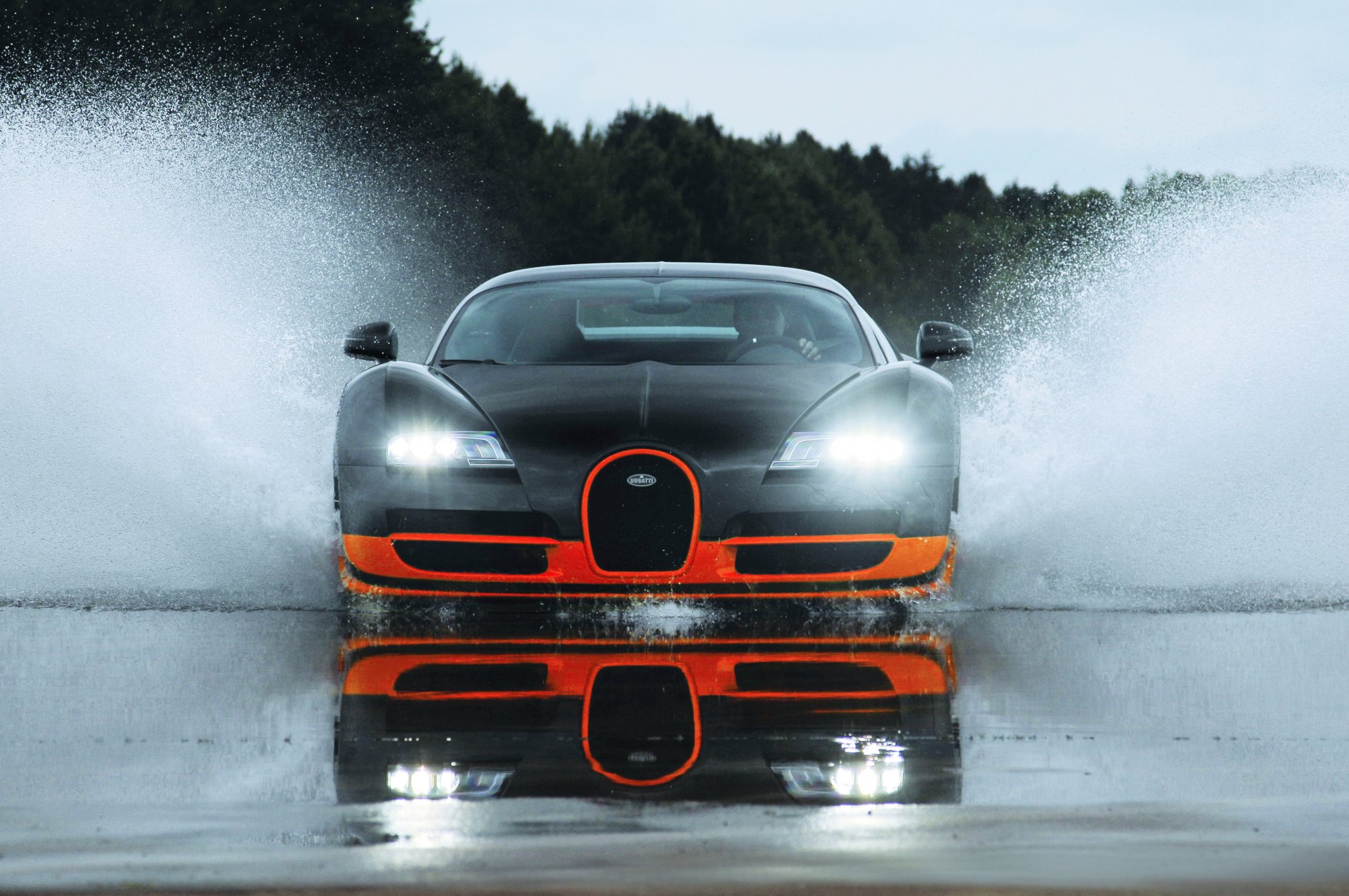 bugatti veyron super deporte naranja protector de pantalla agua mojado bugatti veyron splash mojado