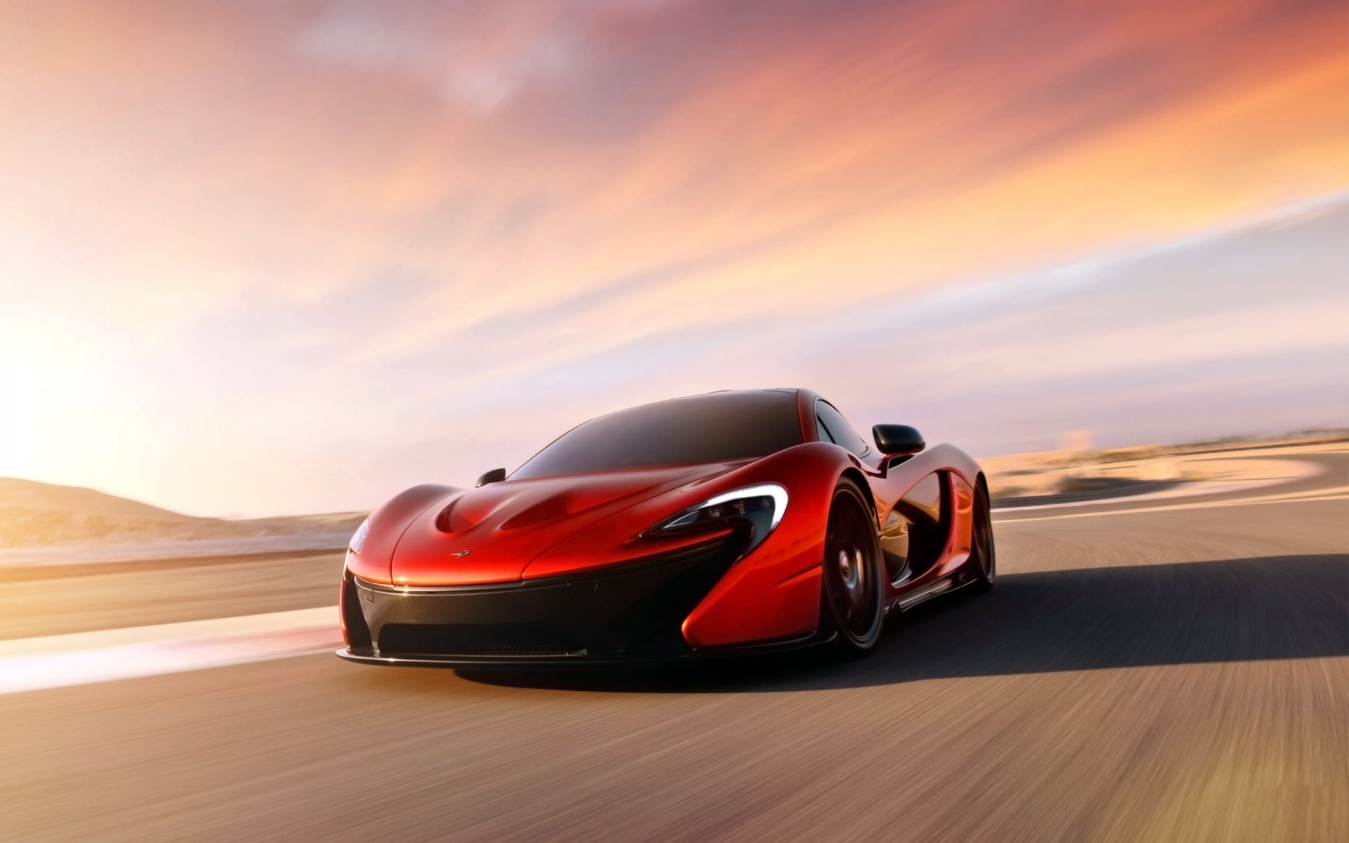 mclaren p1 concepto auto coche naranja en movimiento día carretera coche deportivo