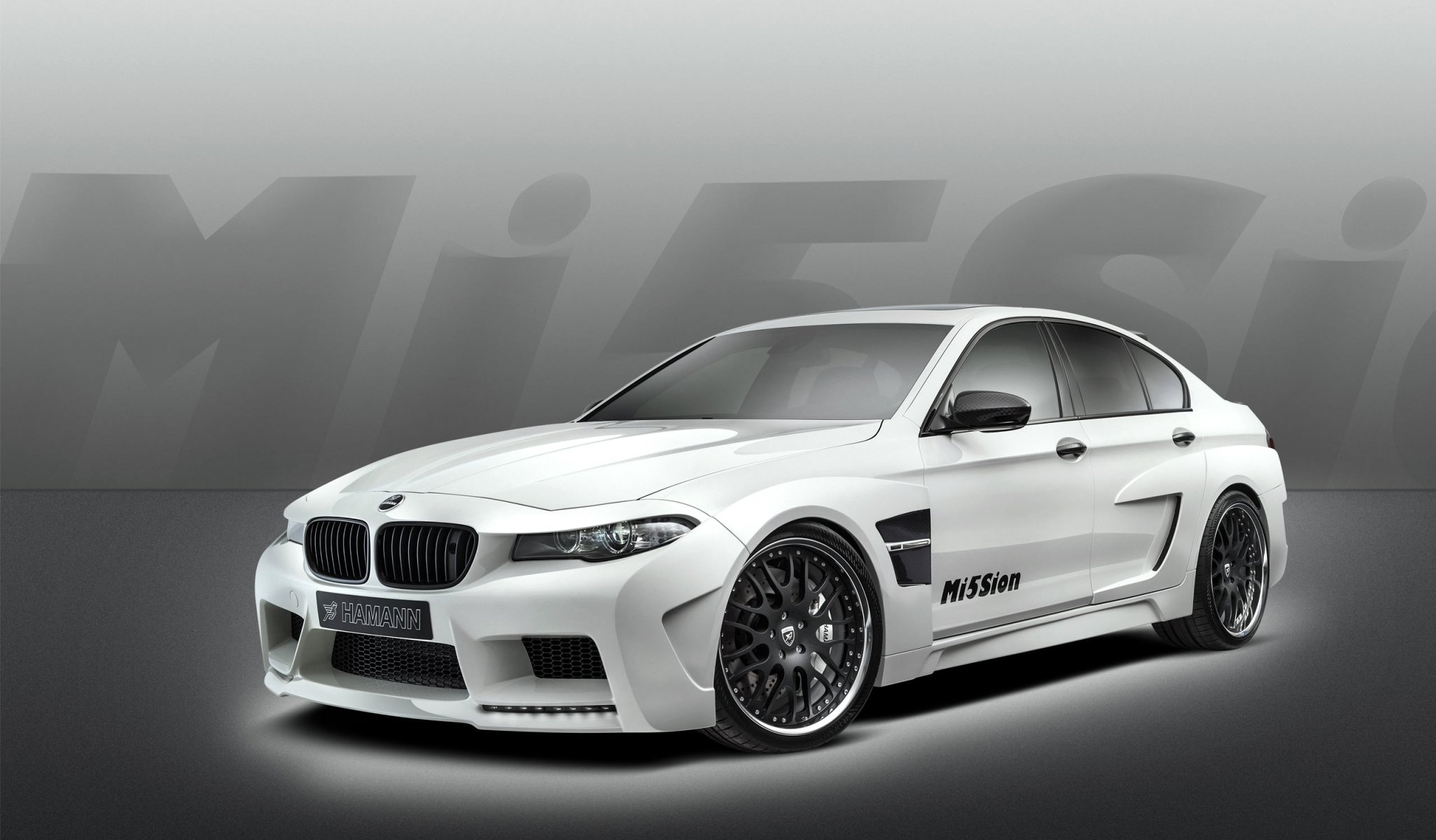 bmw m5 misja hamann auto samochód biały bmw boomer sedan tuning nadwozia