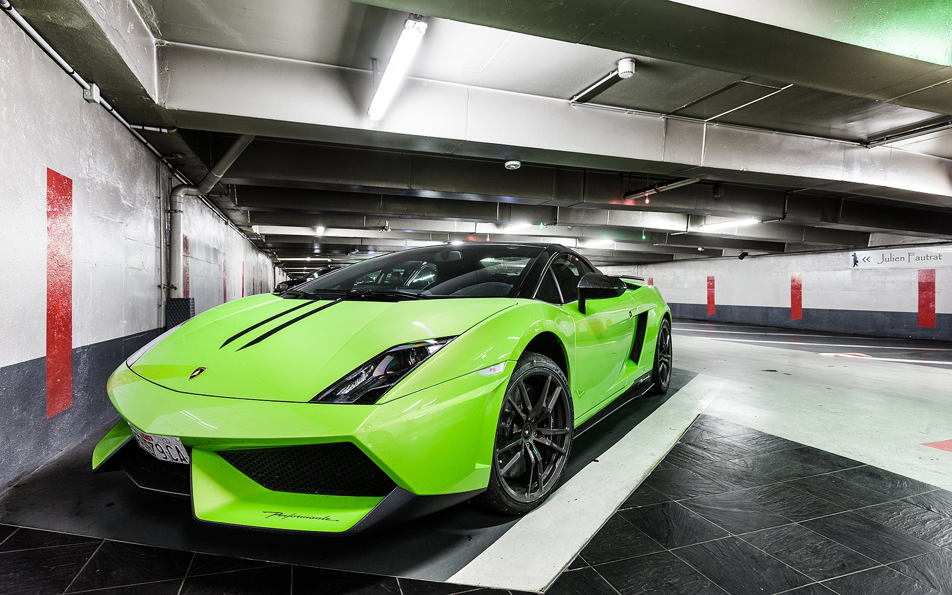 lamborghini gallardo lp570-4 spyder performante auto hellgrün supercar