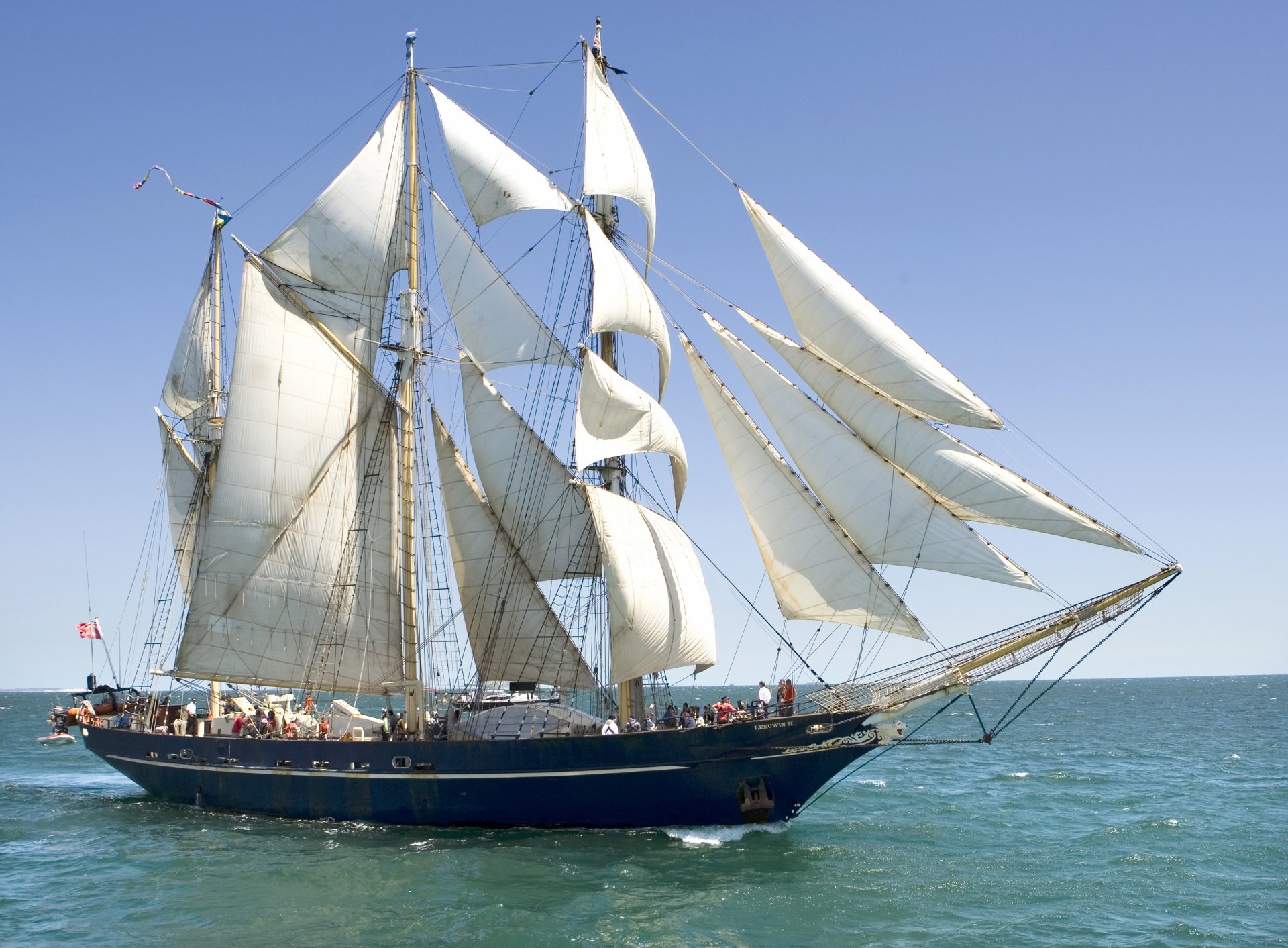 meer dreimast barkentina liuvin-ii australien segel rigging prächtig schiff