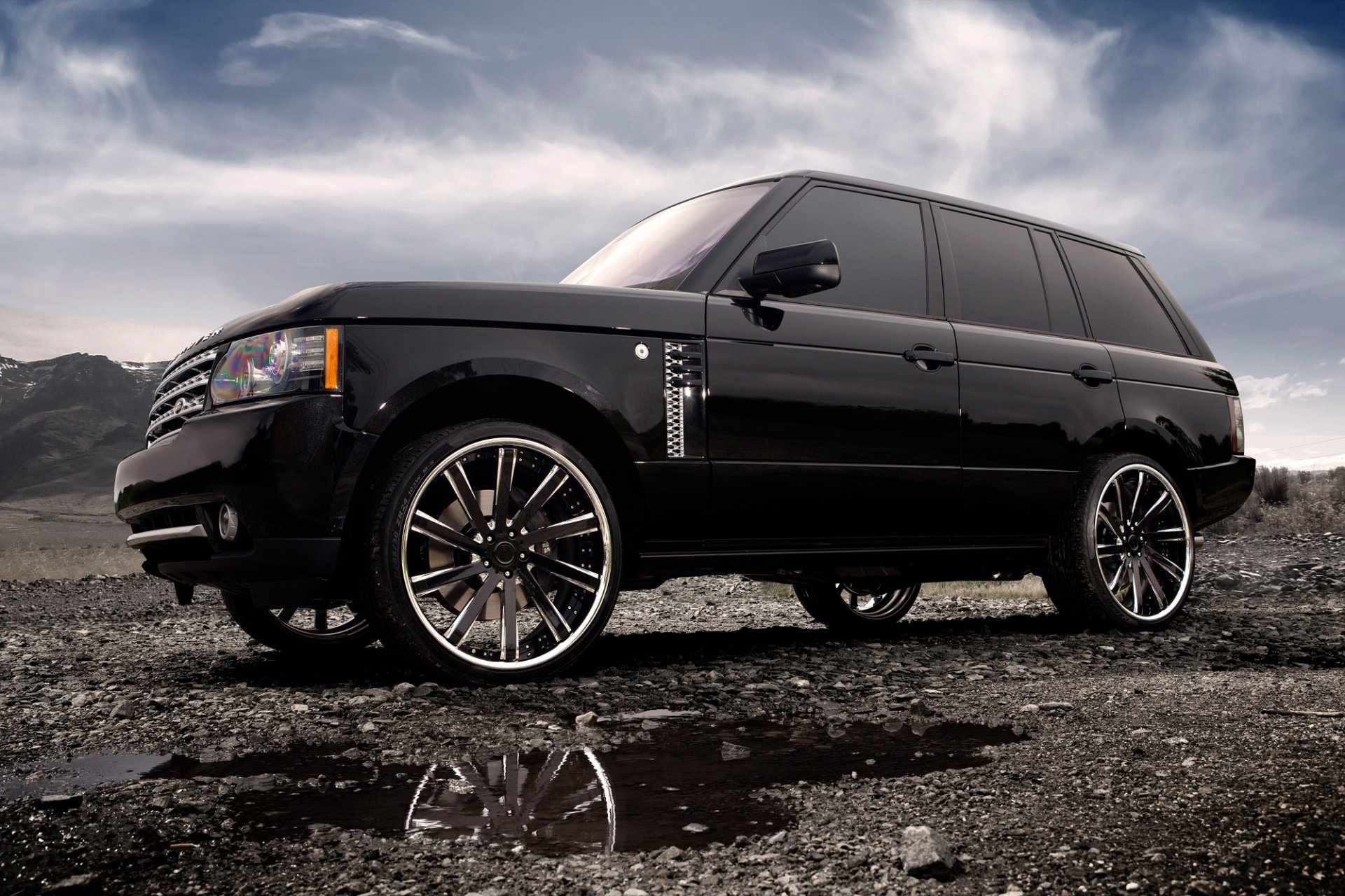 range rover land rover auto maschinen felgen tuning wolken