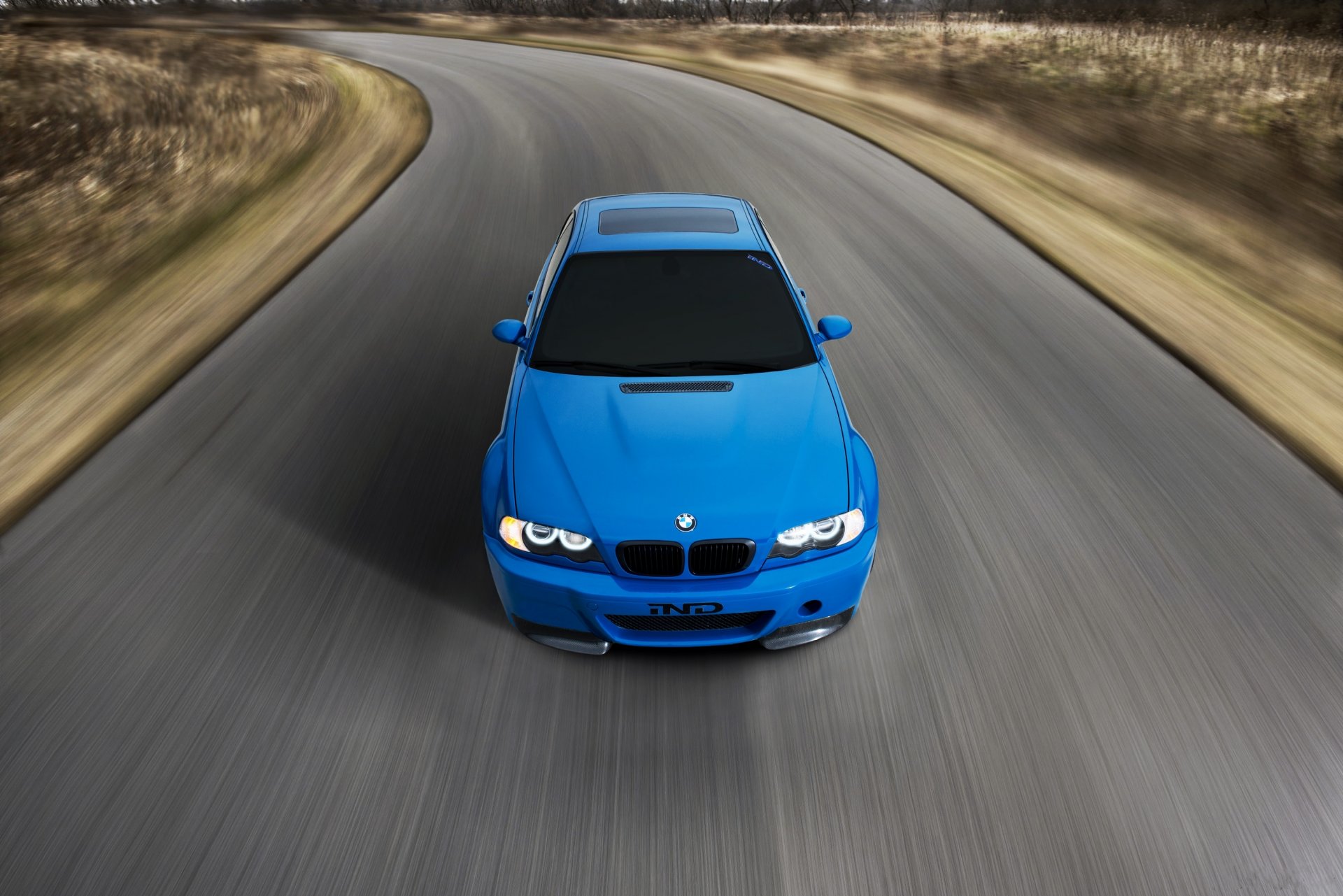 bmw m3 e46 blu strada velocità bmw colorato faro