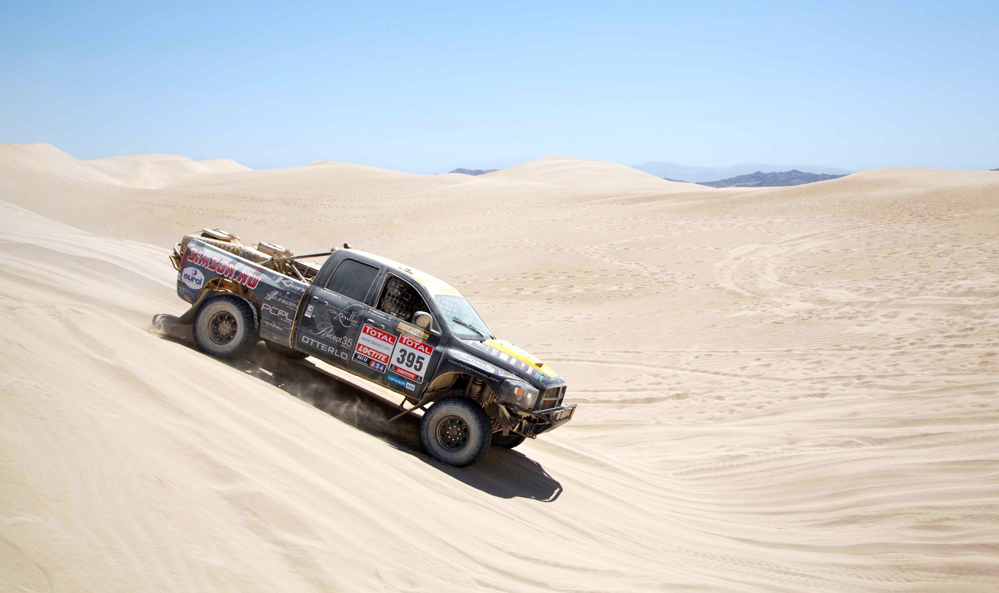 dodge ram dakar rally suv rally carrera deporte día dodge auto coche jeep vista lateral descenso campeonato