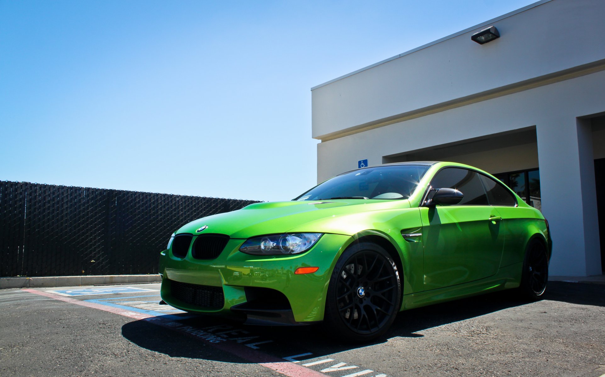 bmw e92 m3 messa a punto bmw verde