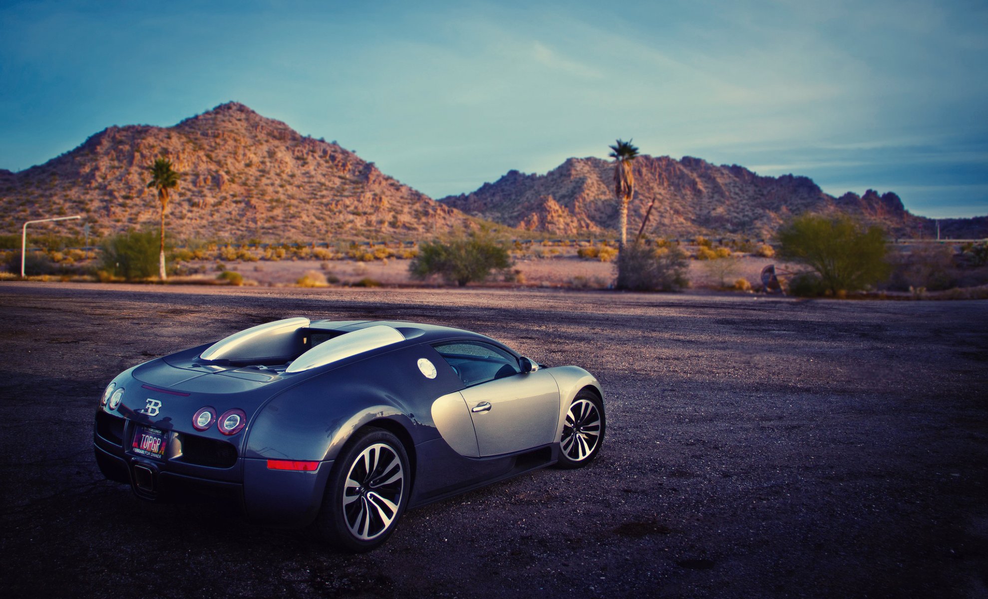 bugatti veyron montagne colline