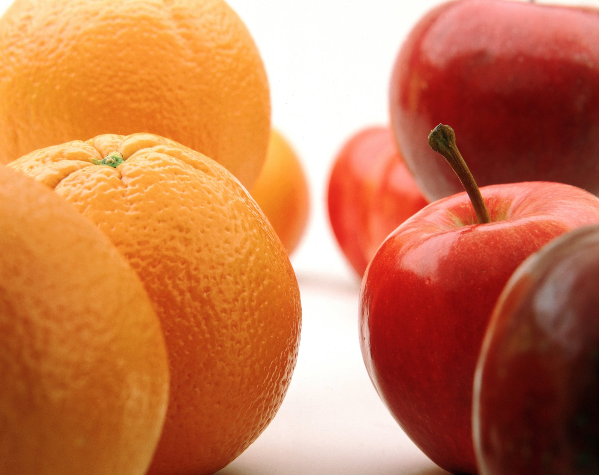 macro naranjas manzanas