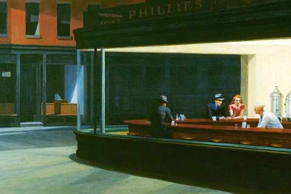 Edward hopper Nachtfalken