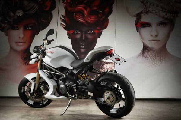 Moto Ducati 1110 Evo grigio chiaro