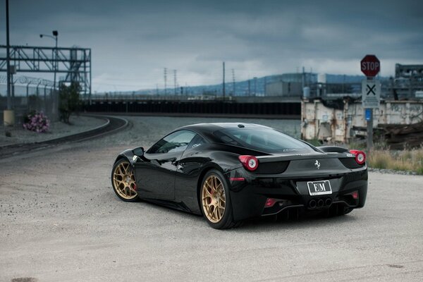 Ferrari supercar, ferrari 458 italia schwarz