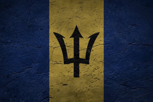 Barbados blaue Flagge Textur