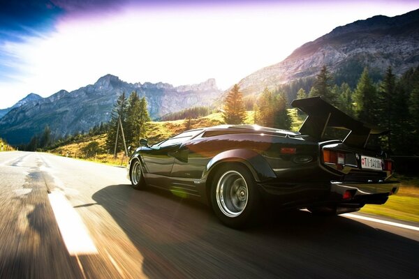 Lamborghini Geschwindigkeit Sonne Licht