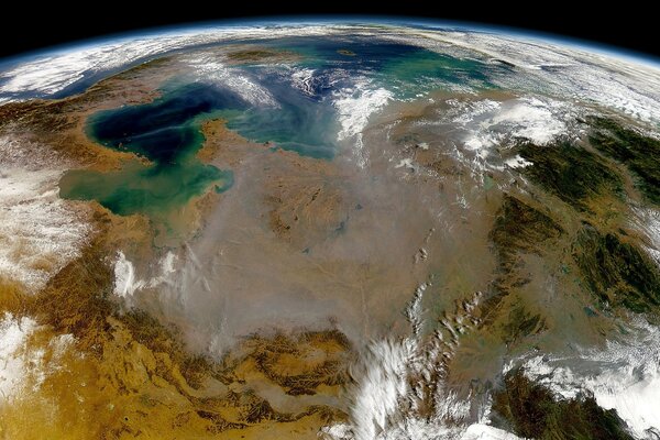 La superficie del pianeta Terra dallo spazio