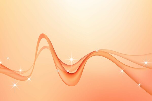 Orange background with smooth curves