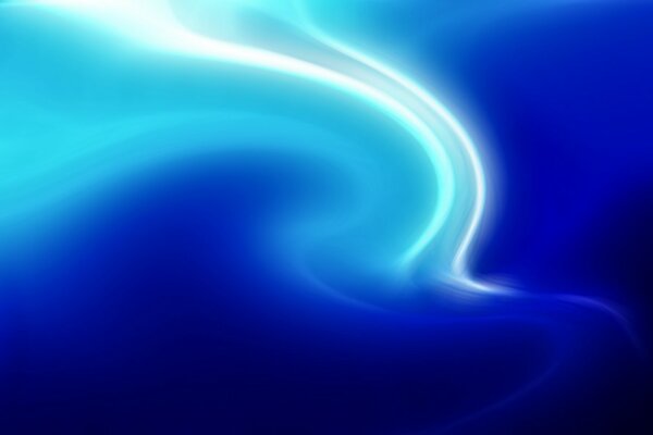 Radiance of a bend on a blue background