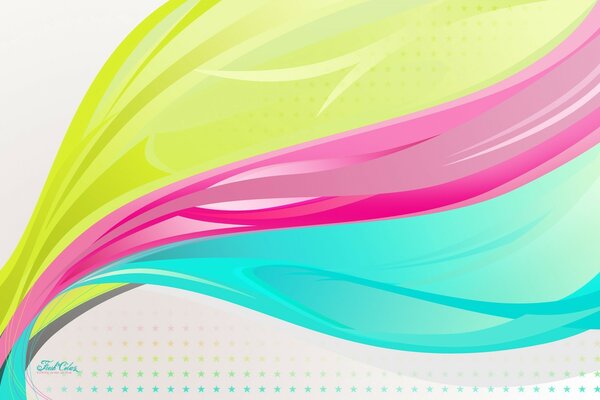 Colored flow lines on a light background