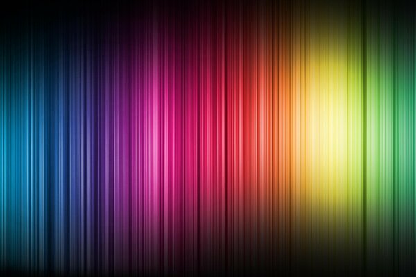 Spectrum of colored vertical stripes