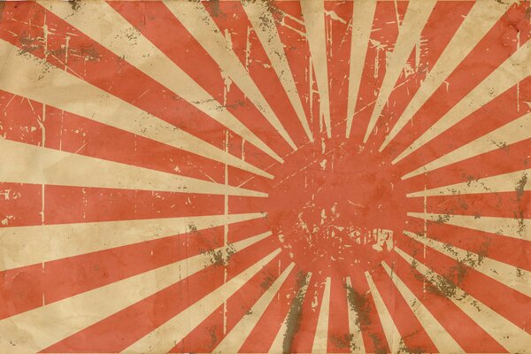 Flagge Japans in Flecken