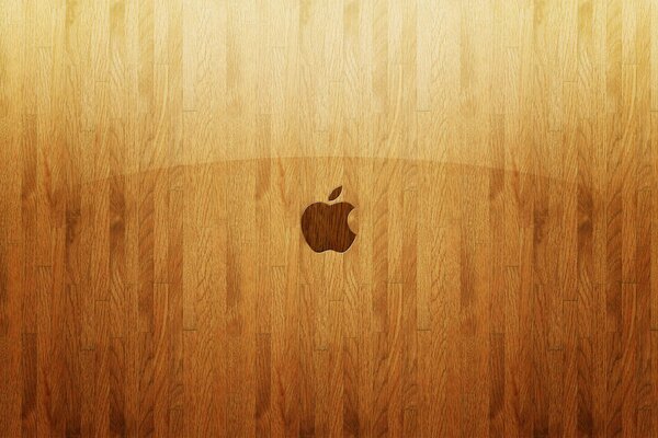 Logo d Appel sur fond en bois