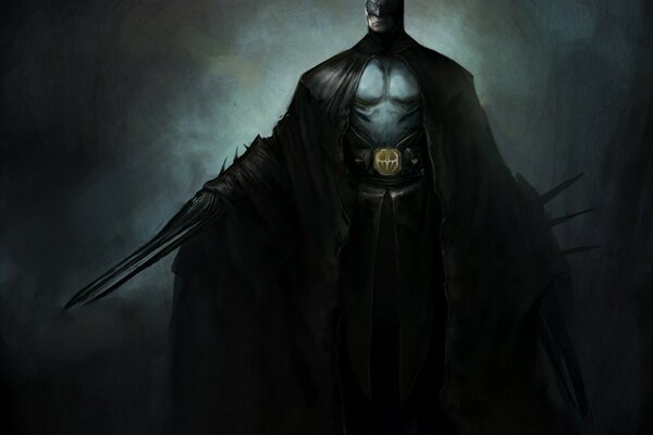 Batman on a dark background