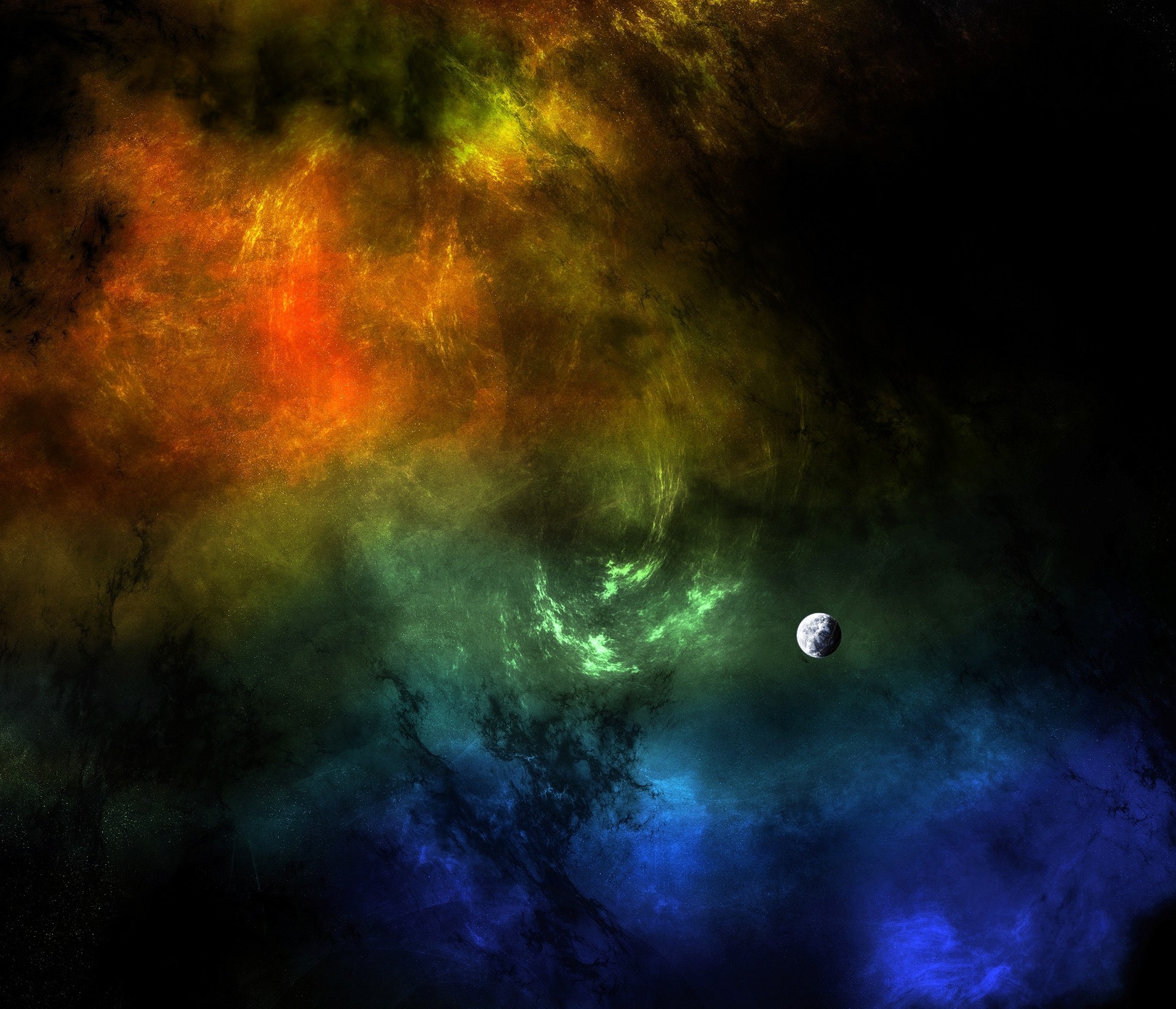 planeta universo colores nebulosa