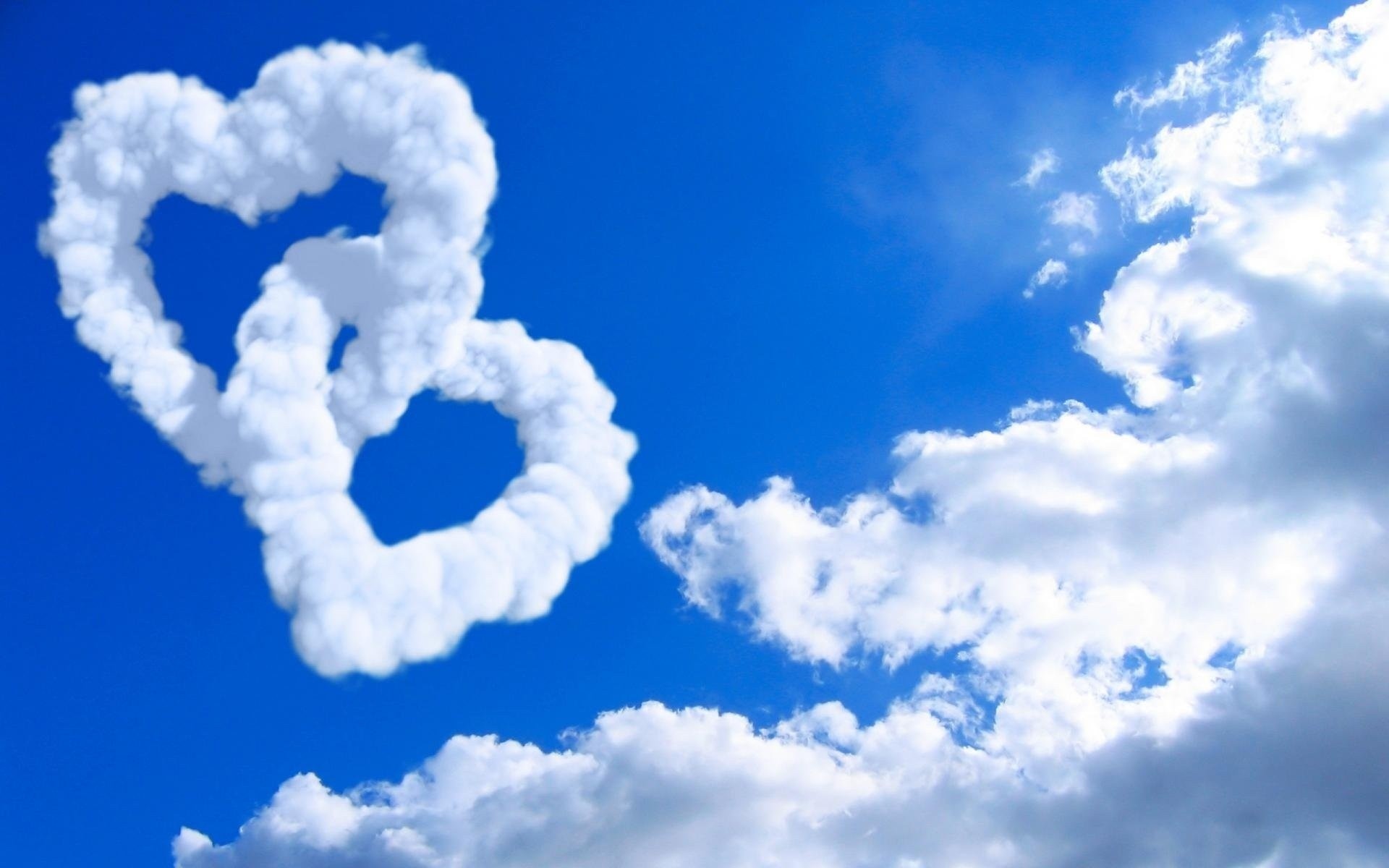 cielo amor corazones nubes