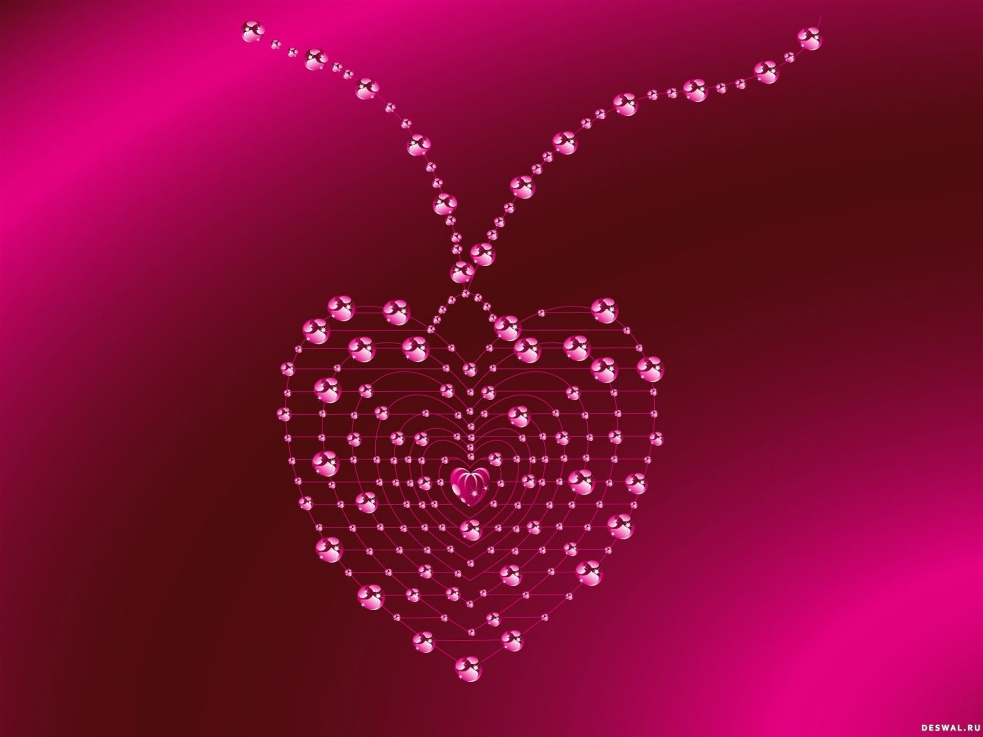 necklace heart background raspberries many