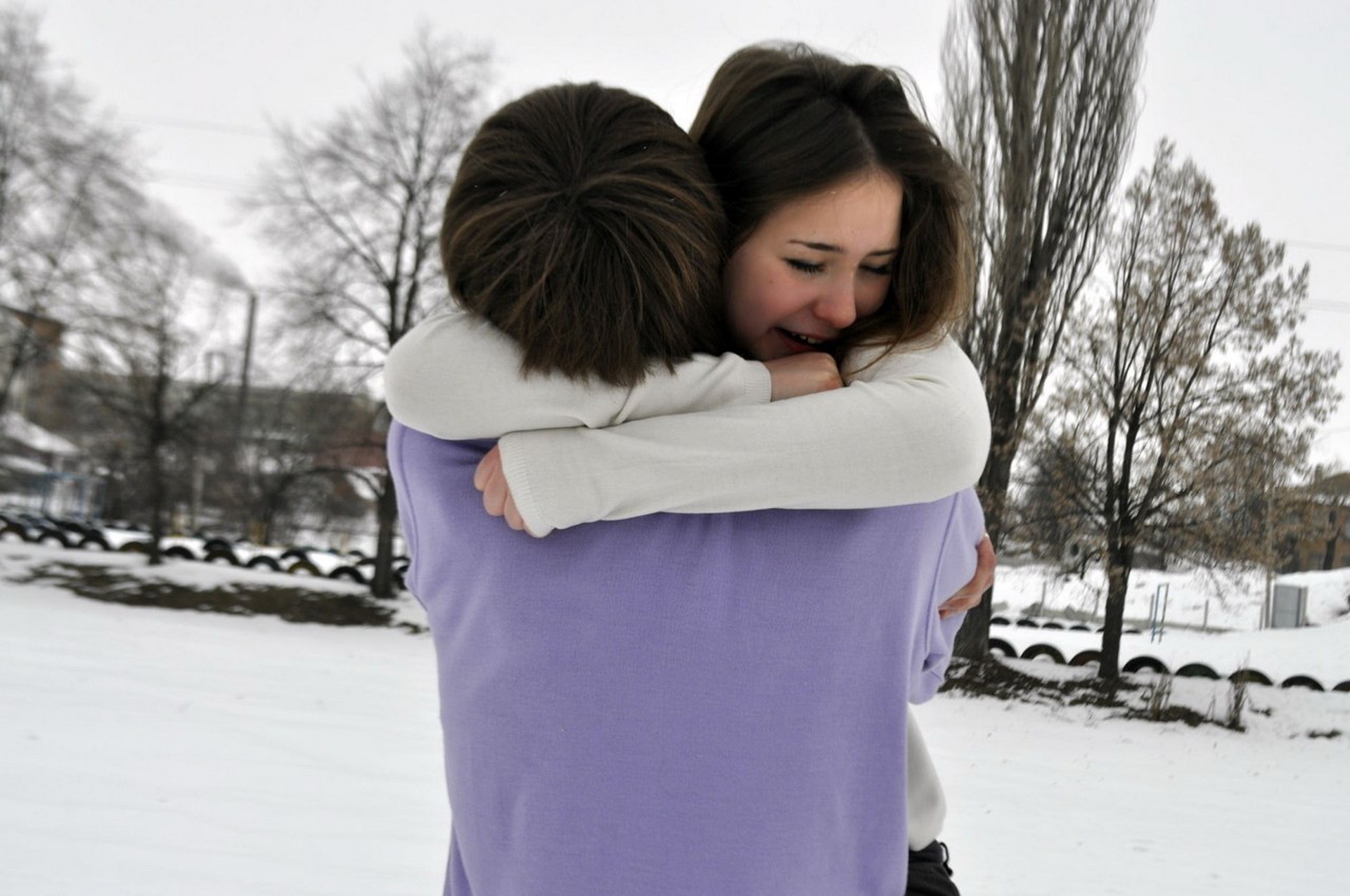 invierno pareja