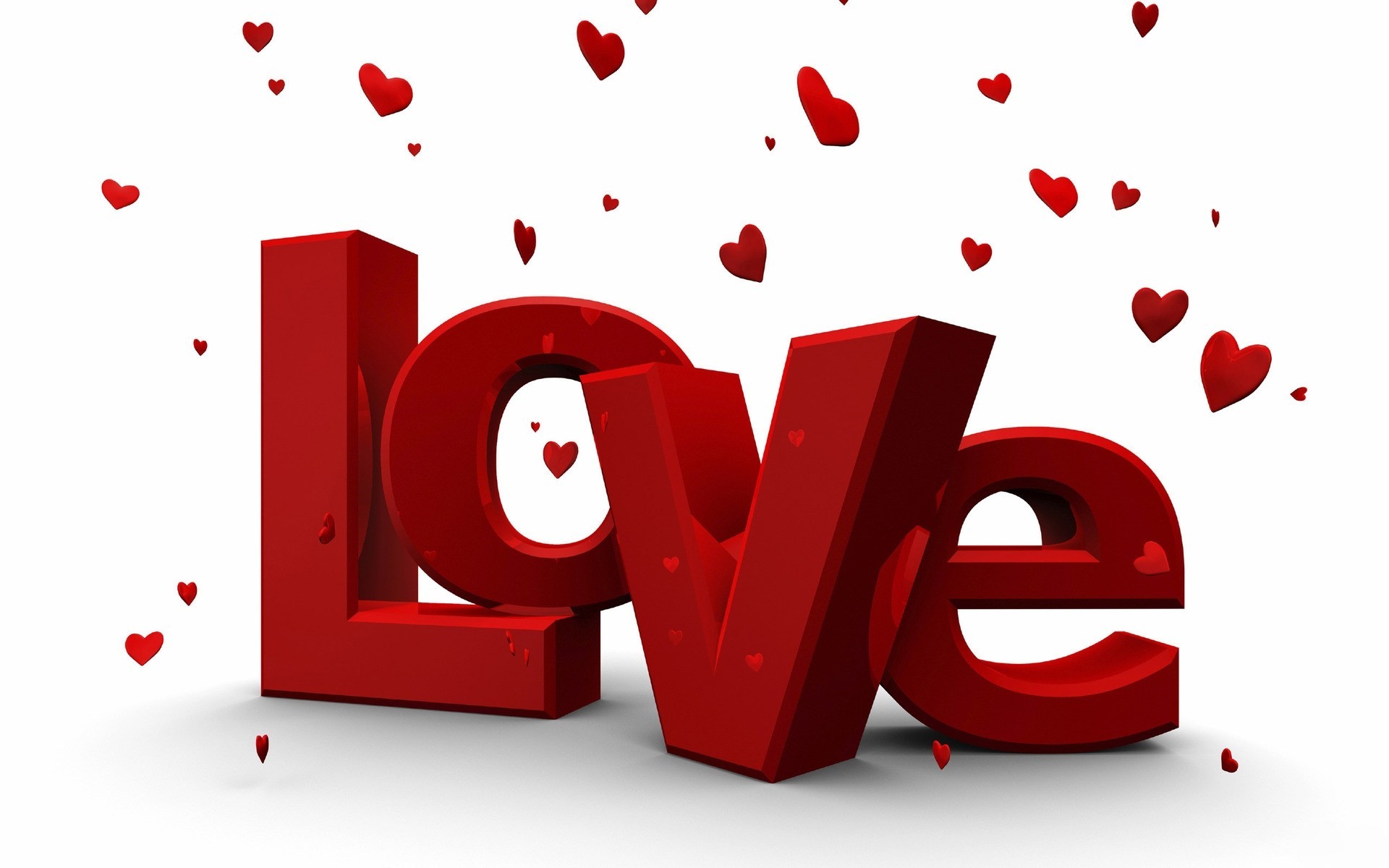 graphique 3d saint valentin fond blanc amour lettrage