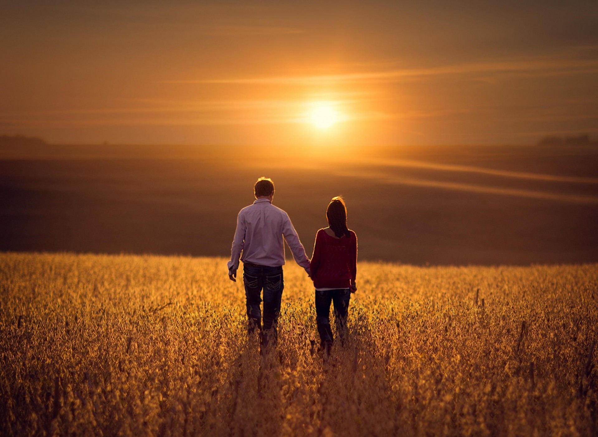 campo sol amor pareja