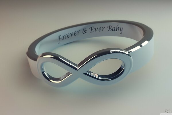 Infinity sign ring bolide